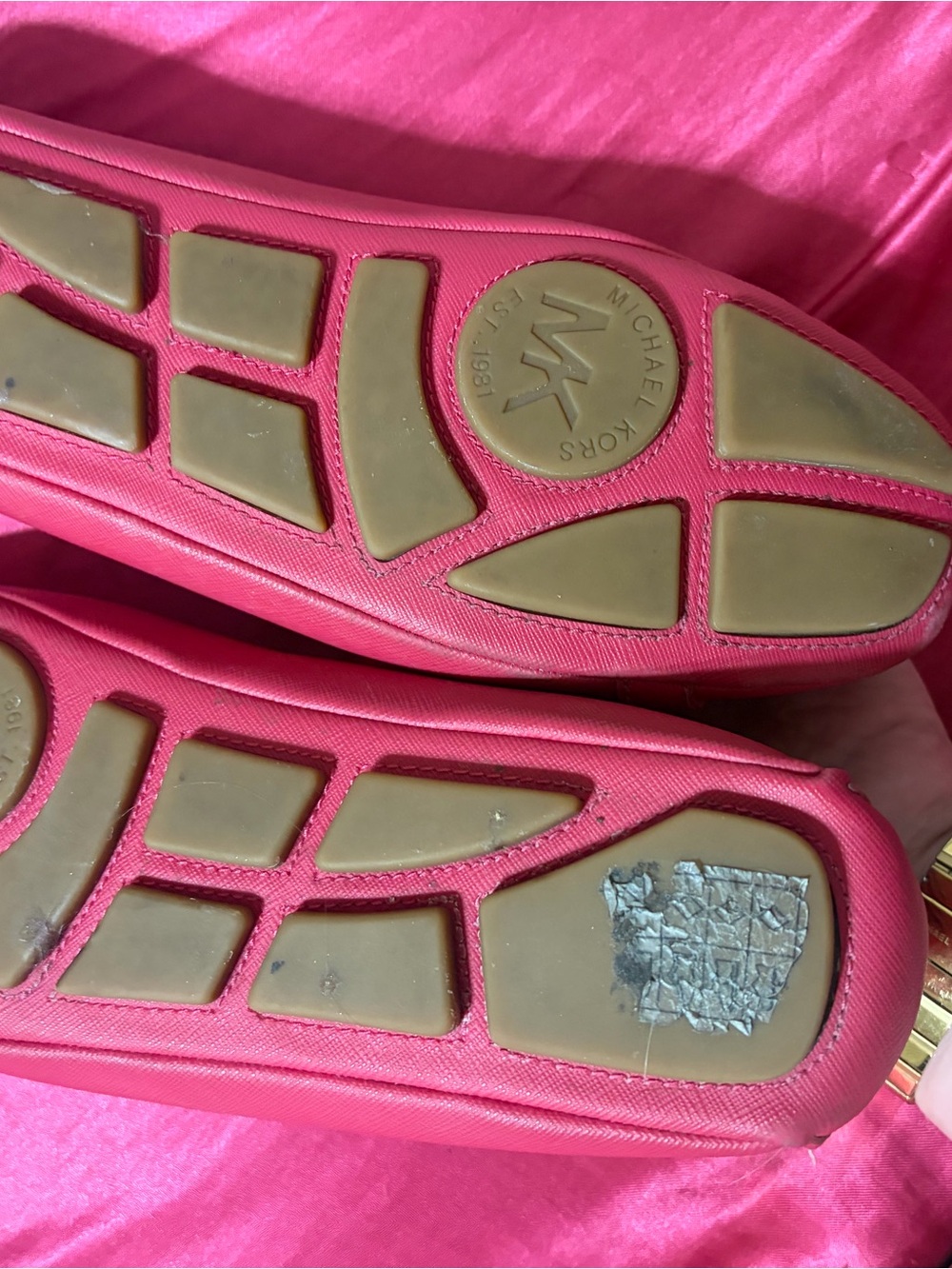Michael Kors Hot Pink Logo Ballet Flats - Picture 5 of 7